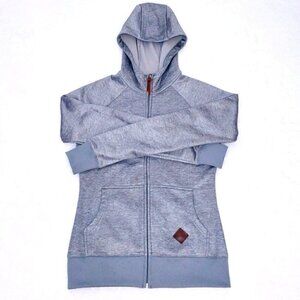 BURTON Gray Fleece Lined Hooded Zip-up Jacket